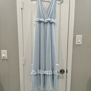 Blue stripped Maxi dress, size S